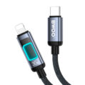 Alternative view of BWOO X324CL braided fast charging cable with light display PD 27W USB-C - Lightning