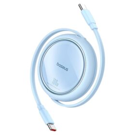 Baseus Free2Draw Mini Retractable Charging Cable Type C to Type C 100W 1m Galaxy Blue 2