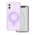 Bubble Dots Mag case for iPhone 11 purple