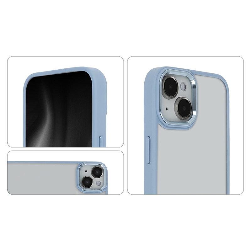 Satin Elegant Matt Case for iPhone 12 / 12 Pro 6,1" blue - Billede 3