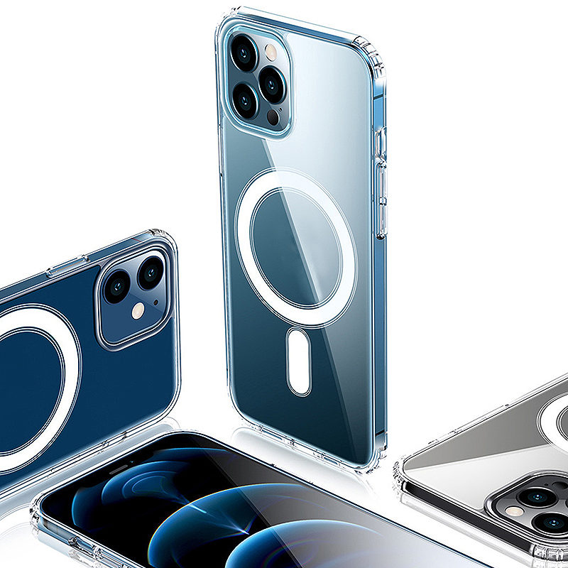 Anti Shock 1,5 mm Mag case for iPhone 17 Pro Max 6,9" / iPhone 18 Pro Max 6,9 transparent big hole - Billede 5