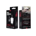 1A m/fast kabel - Hvid
