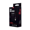 1A - 1m Lightning/USB-C/microUSB - Sort