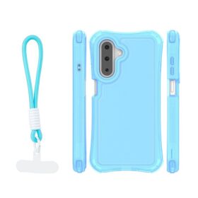 Alternative view of Safepop case with strap for Samsung Galaxy A17 4G / A17 5G / A26 5G / A18 5G blue