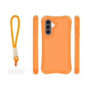 Alternative view of Safepop case with strap for Samsung Galaxy A36 5G / A56 5G / A37 5G orange