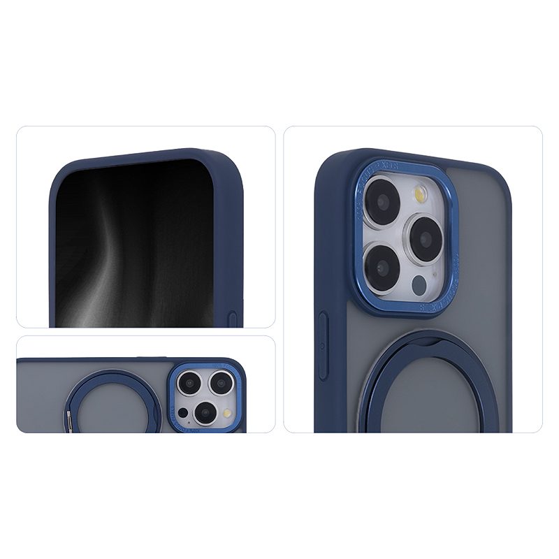Secure Spinning Mag Case for iPhone 15 6,1" navy blue - Billede 4