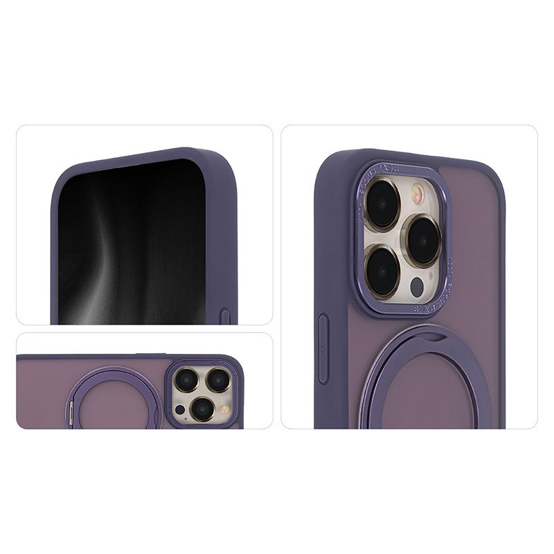 Secure Spinning Mag Case for iPhone 15 6,1" purple - Billede 4