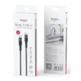 Alternative view of YESIDO CABLE CA156 PD 60W TYPE-C/TYPE-C 1M 3A BLACK